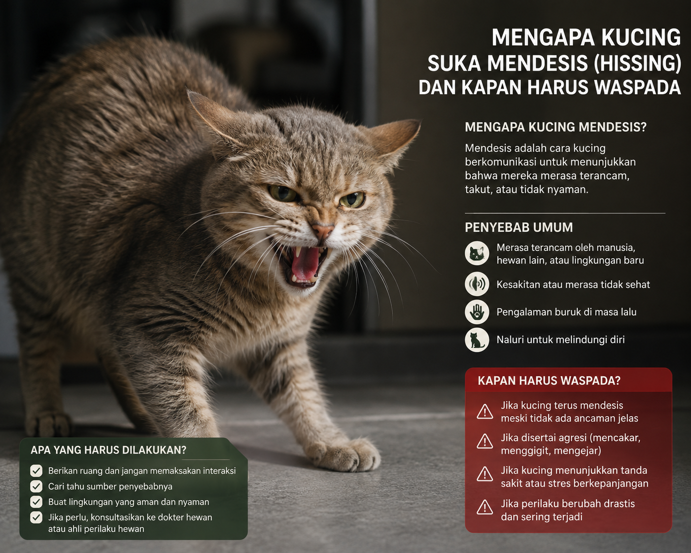 Mengapa Kucing Suka Mendesis (Hissing) dan Kapan Harus Waspada?