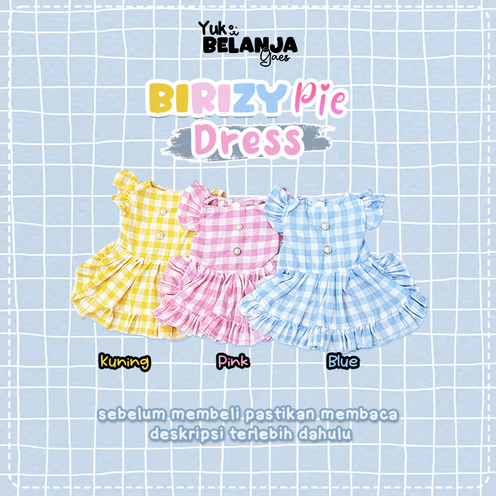 Baju Kucing Bahan Katun BirizyPie Dress Series / Baju Kucing Nyaman Terlaris!
