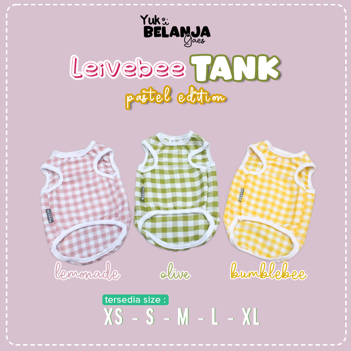 Baju Kucing Bahan Katun Leivebee Tank Series / Baju Kucing Nyaman Terlaris!