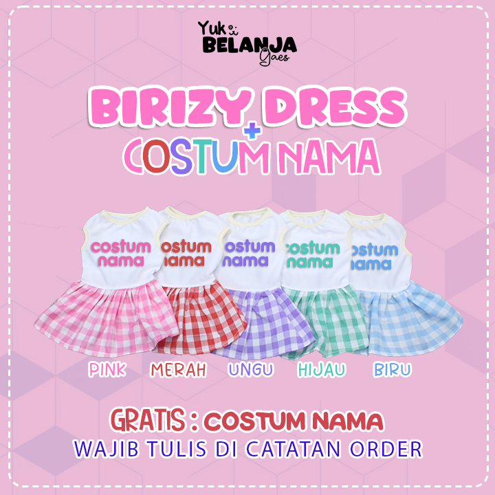 [𝗕𝗜𝗦𝗔 𝗖𝗢𝗦𝗧𝗨𝗠 𝗡𝗔𝗠𝗔] Baju Kucing Birizy Dress / Baju Kucing lucu Nyaman Terlaris!