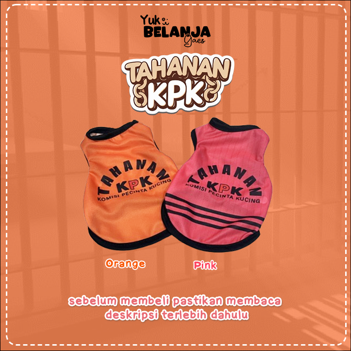 Baju Kucing Bahan Poliester Tahanan Tank / Baju Kucing KPK Nyaman Terlaris!