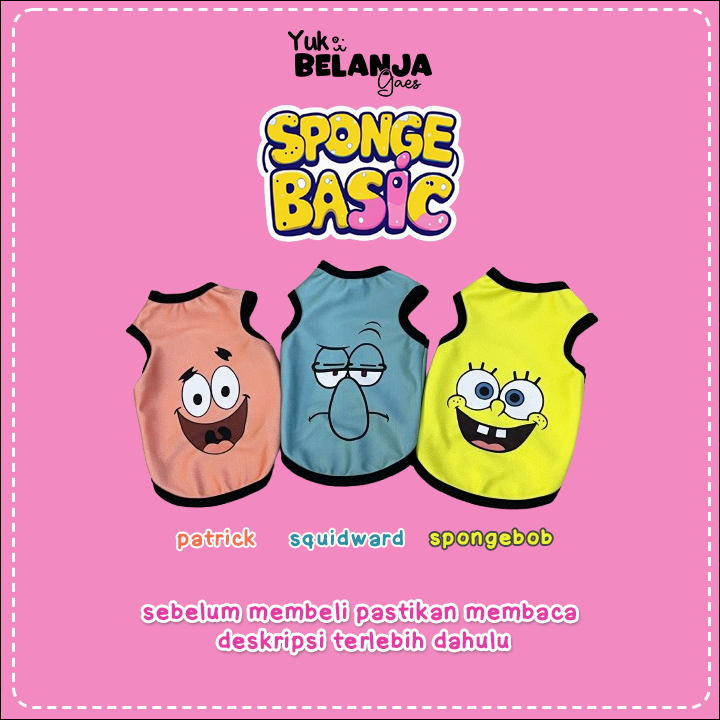 Baju Kucing Bahan Poliester Kaos Sponge Basic Tank / Baju Kucing Lucu Nyaman Terlaris!