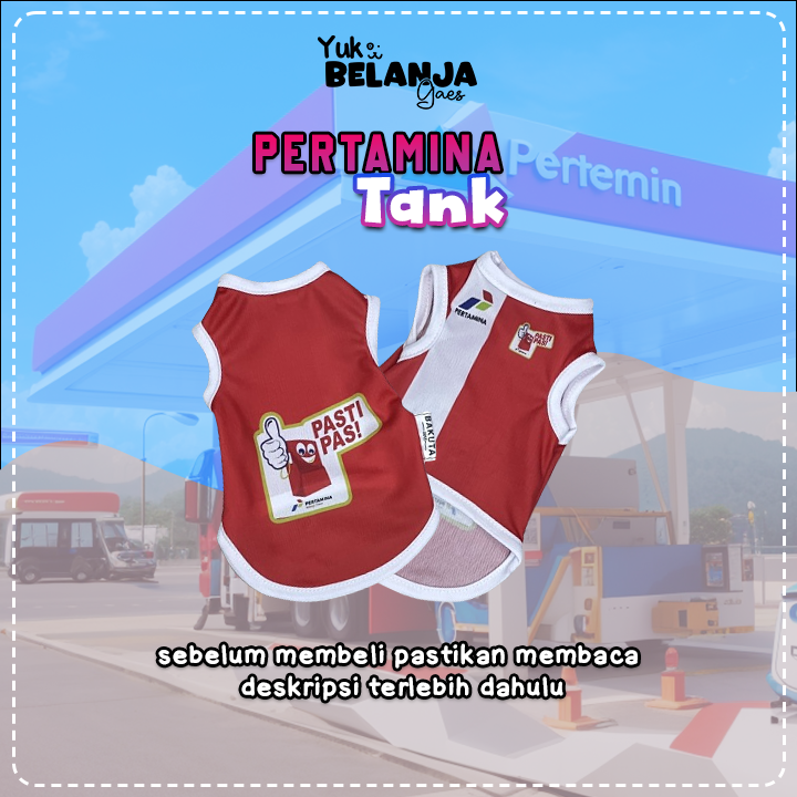 Baju Kucing Bahan Poliester Pertamina Tank Series / Baju Kucing Lucu Nyaman Terlaris!