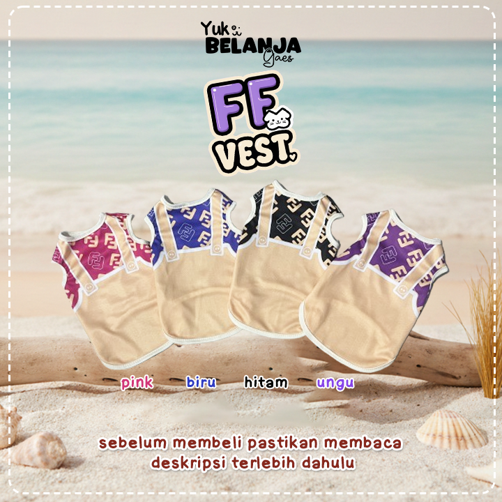 Baju Kucing Lucu Kaos FF Vest Tank Series / Baju Kucing Lucu Nyaman Terlaris!